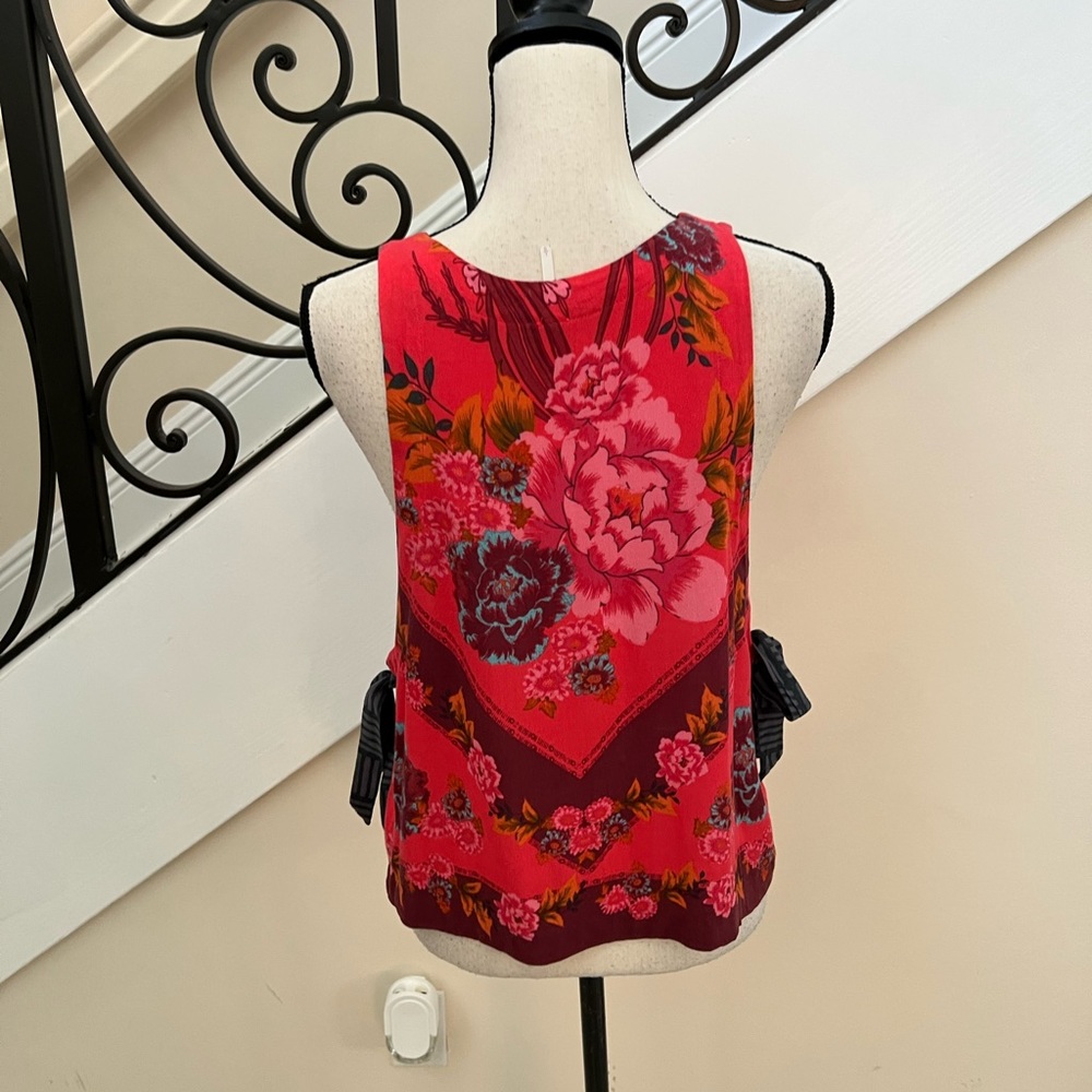Free People Floral Red Crop Top - Picture 8 of 10
